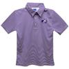 University of North Alabama Polo Shirts for Boys 100% Polyester - Embroidered Stripes Short Sleeve Polo Boys Shirt Purple Stripes Short Sleeve Polo Boys Shirt view 1