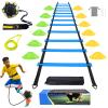 Soccer Agility Training Equipment Set, Soccer Accessories 12 Rung 20Ft Agility Ladder, 12 Disc Cones, Solo Soccer Trainer, Jump Rope - Speed Training Equipment Gifts for boy view 1