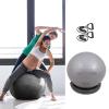 Exercise Ball Chair with Resistance Band Stability Base Ring, Balance Ball Posture Chair for Yoga, Fitness, Pilates, Pregnancy and Physical Therapy ( Color : Grey , Size : 65cm (Height 160-165cm) ) view 2