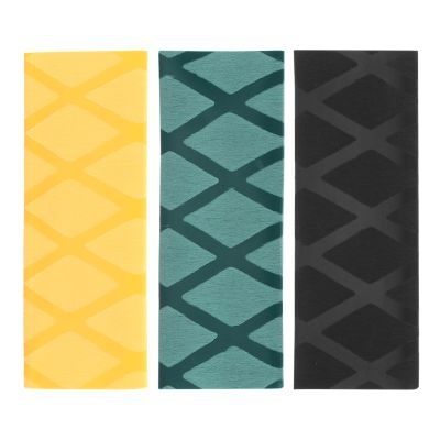 M METERXITY 3 Pack Table Tennis Racket Grip Tape - Paddle Grip, Soft Rubber, Apply to Ping Pong Gripping Handle (100 x 48mm, Black Green Yellow)