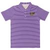 Tennessee Technological University Polo Shirts for Boys 100% Polyester - Embroidered Stripes Short Sleeve Polo Boys Shirt Purple Stripes Short Sleeve Polo Boys Shirt view 1