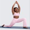 CRZ YOGA Girls Butterluxe Cross Back Sports Bra Pink Peony X-Large view 3
