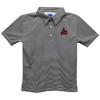 Vive La Fete California State University Northridge Polo Shirts for Boys 100% Polyester - Embroidered Stripes Short Sleeve Polo Boys Shirt Black Stripes Short Sleeve Polo Boys Shirt view 1