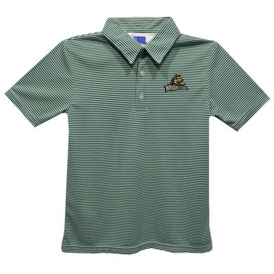 Vive La Fete Wright State University Polo Shirts for Boys 100% Polyester - Embroidered Stripes Short Sleeve Polo Boys Shirt Green Stripes Short Sleeve Polo Boys Shirt