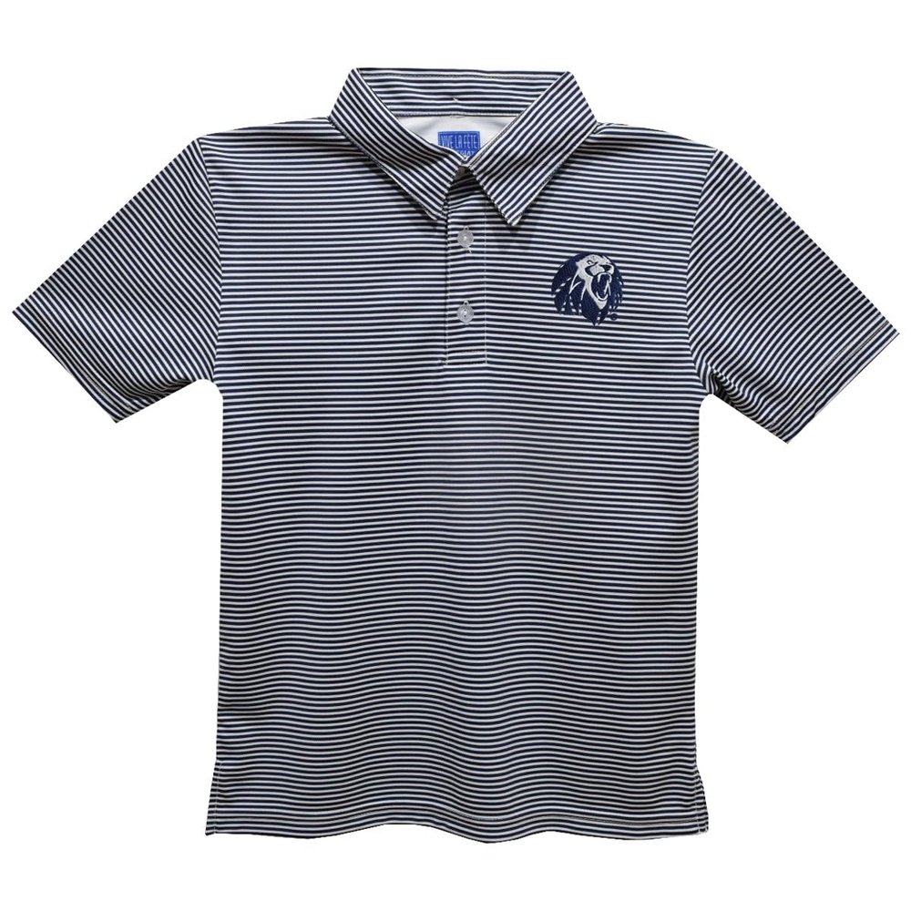 Vive La Fete University of Arkansas at Fort Smith Polo Shirts for Boys 100% Polyester - Embroidered Stripes Short Sleeve Polo Boys Shirt Navy Stripes Short Sleeve Polo Boys Shirt