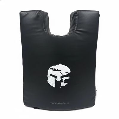 Victorbudo Kick Shield Maya Hide Leather Training Pad for Kickboxing, Muay Thai, MMA & Karate | Heavy-Duty Body Shield for Punching & Kicking Practice (Black)