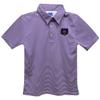 University of Central Arkansas Polo Shirts for Boys 100% Polyester - Embroidered Stripes Short Sleeve Polo Boys Shirt Purple Stripes Short Sleeve Polo Boys Shirt view 1