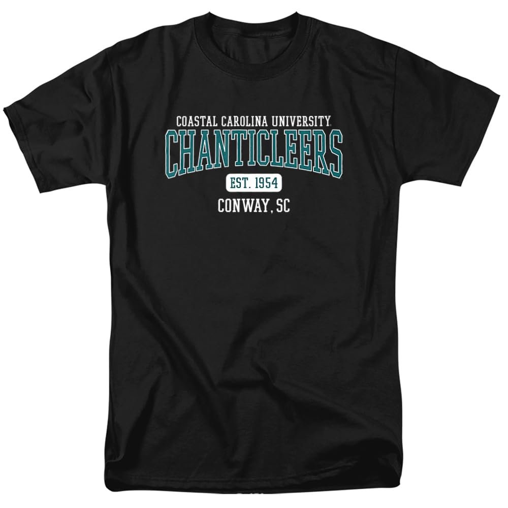 Coastal Carolina University Official Est. Date Unisex Adult T Shirt,Coastal Carolina Chanticleers, 4X-Large