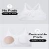CRZ YOGA Girls Butterluxe Cross Back Sports Bra - Yoga Athletic Casual Tops Scoop Neck Padded Crop Kids Teen White Medium view 3