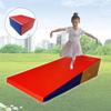 Rygcrud Gymnastics Wedge Mat, Foldable Incline Skill Shape Tumbling Mat - Waterproof Pu, Cheerleading and Home Training, with Carry Handle (Color : Red, Size : 150x80x40cm) view 4