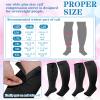 Hillban 2 Pair Plus Size Calf Zipper Compression Socks 15 to 20 Mmhg Open Toe Compression Stockings for Overweight Women Men(3 XL,Nude) view 2