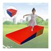 Rygcrud Foldable Incline Gymnastics Mat, Wedge Cheese Skill Shape Tumbling Mats, Kids Exercise Mat with Carry Handle for Children's Play Home Exercise Aerobics (Color : Red, Size : 160x60x35cm) view 2