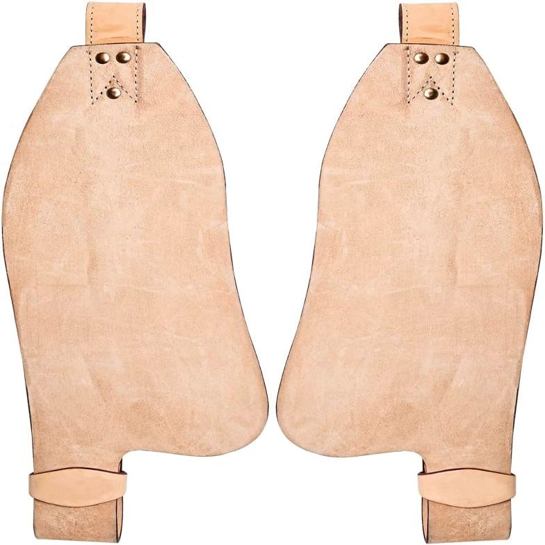 Horse Western Adult Tooled Leather Replacement Saddle Fender Pair Set for Roping Trail Barrel Pleasure Saddles with Belvin Buckles LF-002