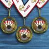 All Quality Bowling Swirling Stars Design Medals - 1st, 2nd, 3rd Place - 30 Piece Set (10 Pack) view 3