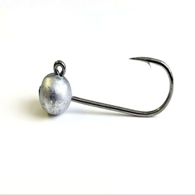 25 Unpainted No Collar Ball Jig Head Pan Fish Crappie Trout Extra Strong Hook (1/4oz)