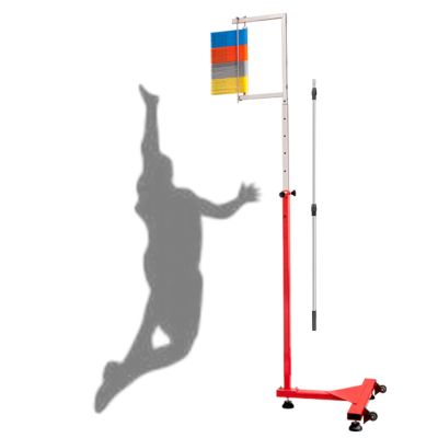 Vertical Jump Training Equipment with Reset Pole & Casters, Adjustable Height High Jump Tester, Floor Standing Volleyball Trainers for Gym Schools Home, Adult Student Kids ( Size : 1.7-3.6m(5.5-11.8ft