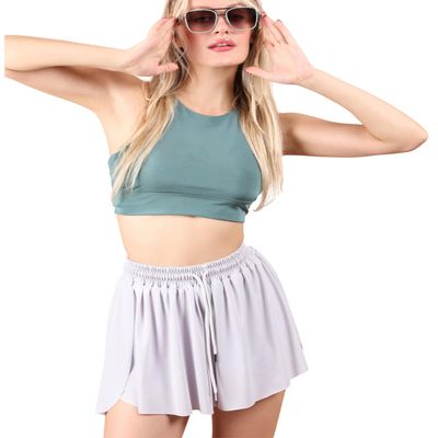 9teen Boutique Flowy Athletic Shorts for Women Gym Yoga Workout Running Tennis Butterfly Skirts Biker Cute Spandex Clothes Casual Summer Light Grey