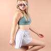 9teen Boutique Flowy Athletic Shorts for Women Gym Yoga Workout Running Tennis Butterfly Skirts Biker Cute Spandex Clothes Casual Summer Light Grey view 2