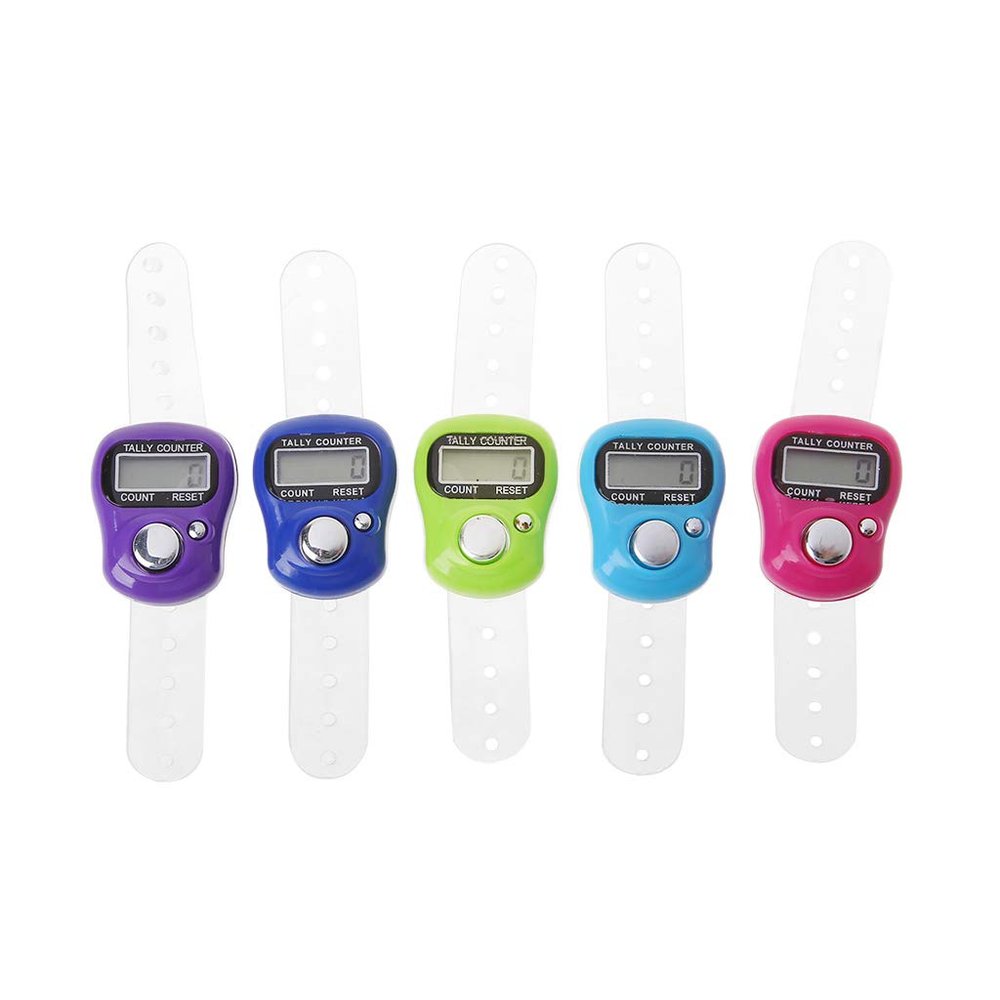 YOOYEH Electronic Finger Counter Resettable LCD Electronic Digital Display Finger Hand Tally Counter Counting for Muslims Digital Beads Counter