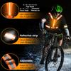 Led Light Up Running Vest Reflective Vest for runners night walking, Rechargeable LED Reflective Running Vest High Visibility with Adjustable Waist/Shoulde, Reflective Armband for Women Men (Orange) view 4