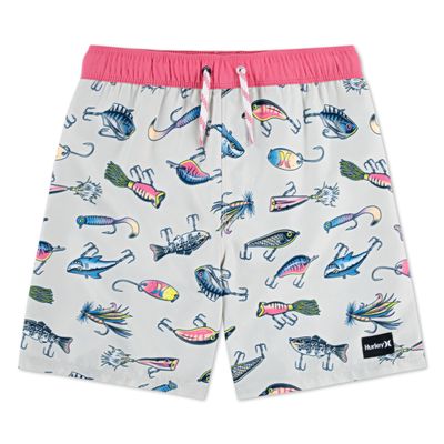 Hurley Boys' Pull On Swim Trunks, Bone/Allure, 4T