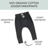 HonestBaby Multipack Honest Pants Joggers Pull on 100% Organic Cotton for Infant Baby and Toddler, Boys, Girls, Unisex, Blackened Pearl, 3T view 3