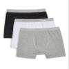 Calvin Klein Kids Boys' Modern Cotton Boxer Brief Underwear 3-Pack, Black/White/Heather Gray, Small view 1