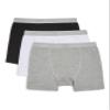 Calvin Klein Kids Boys' Modern Cotton Boxer Brief Underwear 3-Pack, Black/White/Heather Gray, Small view 4
