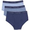 Calvin Klein Kids Boys' Modern Cotton Brief Underwear 3-Pack, Blue Indigo/Ashley Blue/Skyway, Small view 1