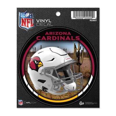 Rico Industries NFL Football Arizona Cardinals Helmet Round Team Color Vinyl Decal