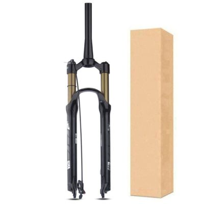 ZECHAO Air Mountain Bike Suspension Fork,1-1/2" Disc Brake 26/27.5/29in Shock Absorber Fork Manual Lockout/Remote Lockout Stroke 120mm Outdoor (Color : Straight Remote Lock, Size : 26inch)