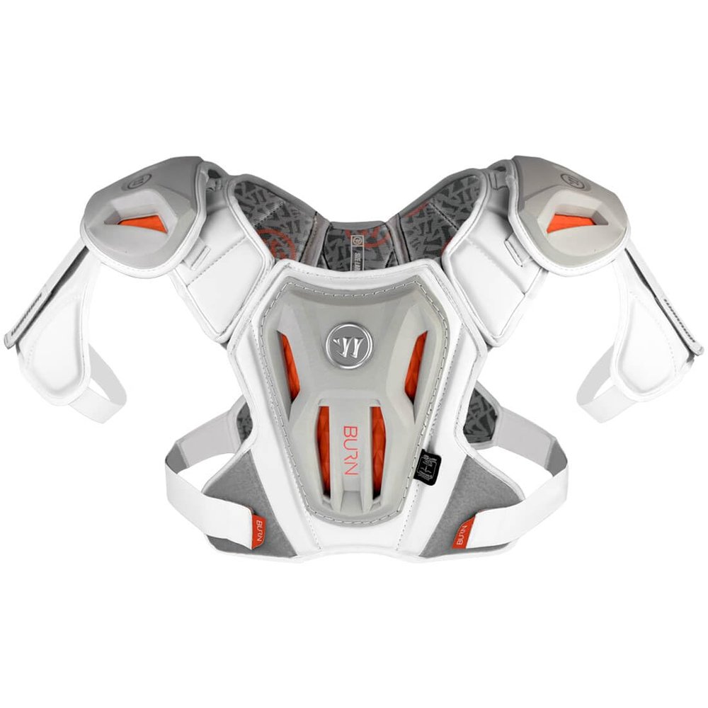 Warrior Burn Lacrosse Shoulder Pads (White-LG)