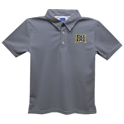 Vive La Fete Drexel University Polo Shirts for Boys 100% Polyester - Embroidered Stripes Short Sleeve Polo Boys Shirt Navy Stripes Short Sleeve Polo Boys Shirt
