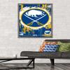Trends International NHL Buffalo Sabres - Maximalist Logo 23 Wall Poster, 34L x 22.4W, Barnwood Framed Version view 2