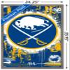 Trends International NHL Buffalo Sabres - Maximalist Logo 23 Wall Poster, 34L x 22.4W, Barnwood Framed Version view 3