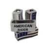 Pack of 2 American Rider Biker Whip Ornament - Metal 4PC Pack | Dual-Sided American Flag Design | Versatile Beads for Whips & Cords view 1