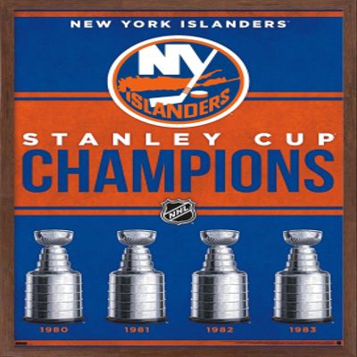NHL New York Islanders - Champions 23 Wall Poster, 22.4L" x 14.7W", Mahogany Framed Version