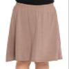 STRETCH IS COMFORT Girl's A-Line Skirt Knee Length Mocha Medium view 1