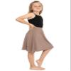 STRETCH IS COMFORT Girl's A-Line Skirt Knee Length Mocha Medium view 2
