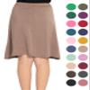STRETCH IS COMFORT Girl's A-Line Skirt Knee Length Mocha Medium view 3