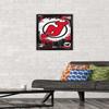 NHL New Jersey Devils - Maximalist Logo 23 Wall Poster, 22.4L" x 14.7W", Black Framed Version view 2