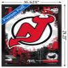 NHL New Jersey Devils - Maximalist Logo 23 Wall Poster, 22.4L" x 14.7W", Black Framed Version view 3