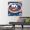 Trends International NHL New York Islanders - Maximalist Logo 23 Wall Poster, 22.37" x 34.00", Premium Print and Beechwood Hanger Bundle view 2