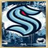 Trends International NHL Seattle Kraken - Maximalist Logo 23 Wall Poster, 34L x 22.4W, Gold Framed Version view 1