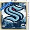 Trends International NHL Seattle Kraken - Maximalist Logo 23 Wall Poster, 34L x 22.4W, Gold Framed Version view 3