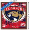 NHL Florida Panthers - Maximalist Logo 23 Wall Poster, 22.4L" x 14.7W", Mahogany Framed Version view 3