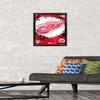 Trends International NHL Detroit Red Wings - Maximalist Logo 23 Wall Poster, 22.4L x 14.7W, Black Framed Version view 2