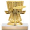 Crown Awards Disc Golf Trophy, 5.75" Gold Trophy with Frisbee & Basket, On White Marble Base - Add Your Own Engraving, 10 Pack view 1