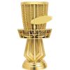 Crown Awards Disc Golf Trophy, 5.75" Gold Trophy with Frisbee & Basket, On White Marble Base - Add Your Own Engraving, 10 Pack view 2