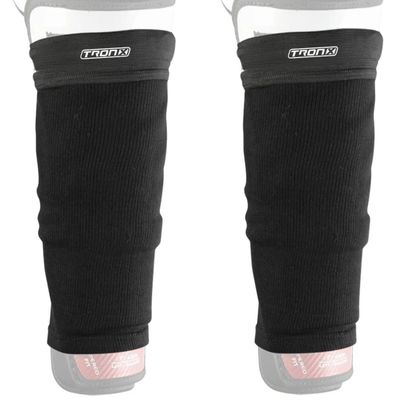 TronX Ice Hockey Shin Guard Tight Sleeves - Senior Adult and Junior - Saves on Shin Guard Tape